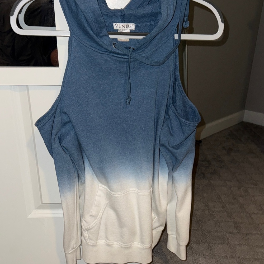 VENUS Gradient Blue and White Hoodie